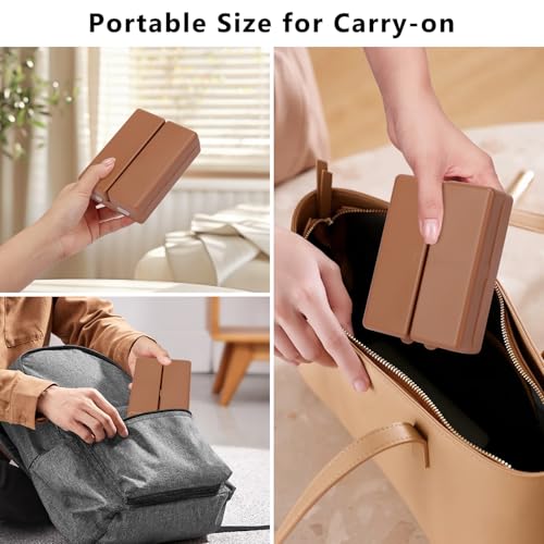 Image of FYY Travel Pill Organizer, Large Pill Box Medicine Case-2pcs Brown