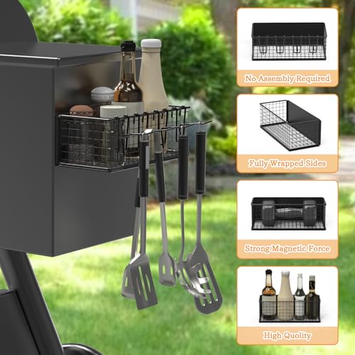 Image of 1 Pack Magnetic Storage Bin for Traeger Grills, Suit for Traeger Ironwood 885, Pro Series 34, Pro Series 22, Pro D2 575, Pro 780, Ironwood 650, Z-Grills, Pit boss