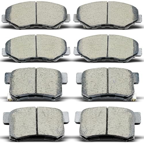 evkingauto 8pcs Ceramic Front Rear Brake Pads Compatible with 2005