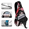Men's Fashion Chest Bag, Travel Shoulder Pack, Small Cross Body Sling Bag Japanese Samurai Anime Girl Art - Image 4