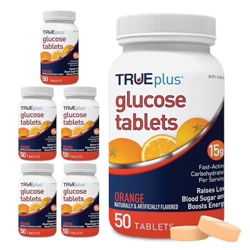 TRUEplus® Glucose Tablets, Orange Flavor - 50ct Bottle – 6 Pack