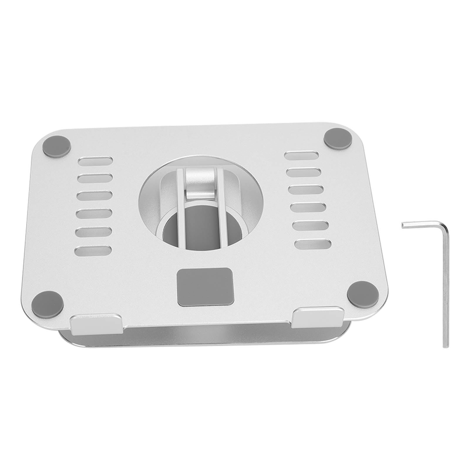 Supporto per tablet Altezza regolabile Fori di respirazione in silicone antiscivolo Supporto per telefono in lega di alluminio per scrivania da ufficio compatibile con dispositivi