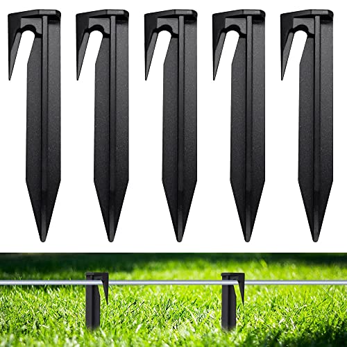 Piquetas de Fijación, 80 Piezas Piquetas de Tierra para Robot Cortacésped Clavos Robot Cortacésped Cable Clavijas de Fijación Anclaje al Suelo Compatible, Gardena, Husqvarna, Worx, Yard Force, 8,5cm