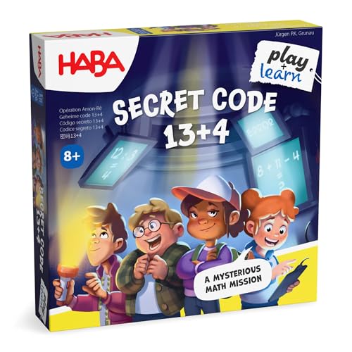 HABA Secret Code 13+4: Juego educativo de matemáticas para niños