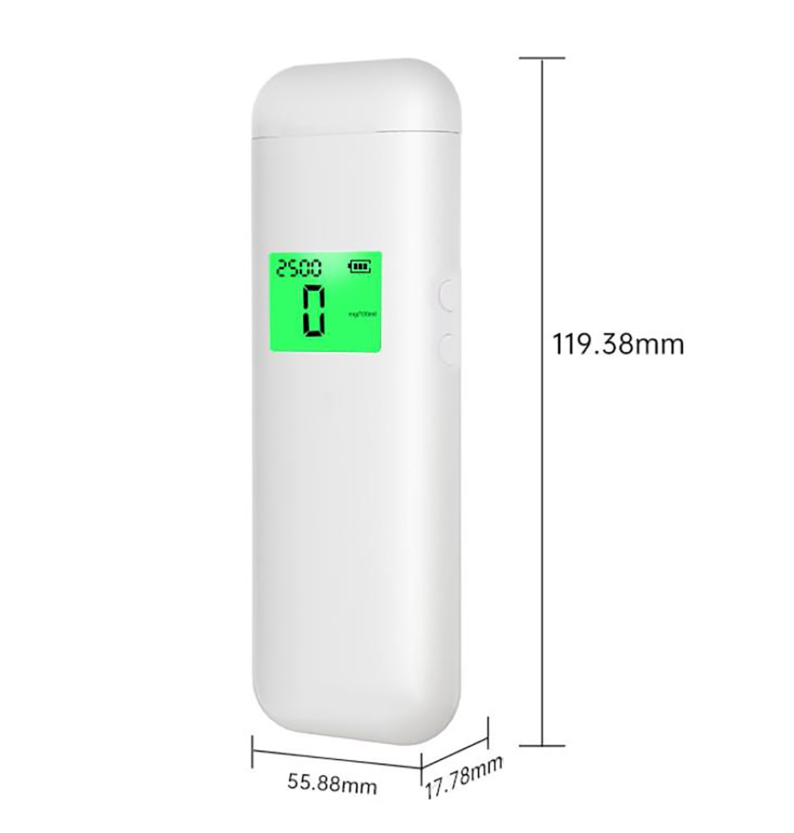ERICAT Alcootest Portable, Éthylotest sans Contact avec Écran D'affichage, Mesure Rapide Et Embouts Remplaçables, Arrêt Automatique Et Facile À Nettoyer, pour Les Réunions De Famille
