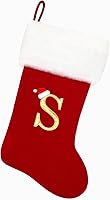 Vista 68 de Medias de Navidad de Terciopelo Rojo de 20 Pulgadas con Puño de Felpa Súper Suave Blanco con Monograma, Medias de Navidad Personalizadas Bordadas