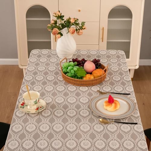 Nappe polyester 140 x 180 cm lavable anti tache pour table