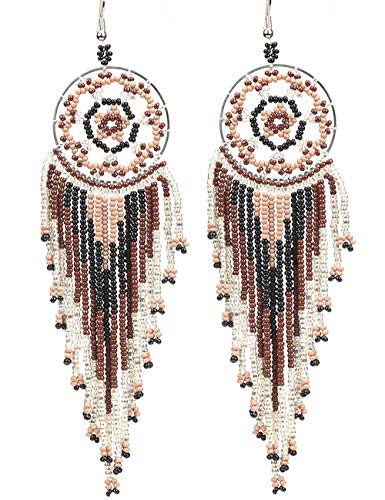 Tarsus Dream Catcher Bead Earrings Dangle for Women 