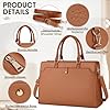 RAINSMORE Sac Cabas Femme Sac a Main Grande Capacité Sac Ordinateur Femmes 15.6 Pouces Sac de Cours Lycee PU Cuir Imperméable pour Travail Etudiante Affaires Marron #1