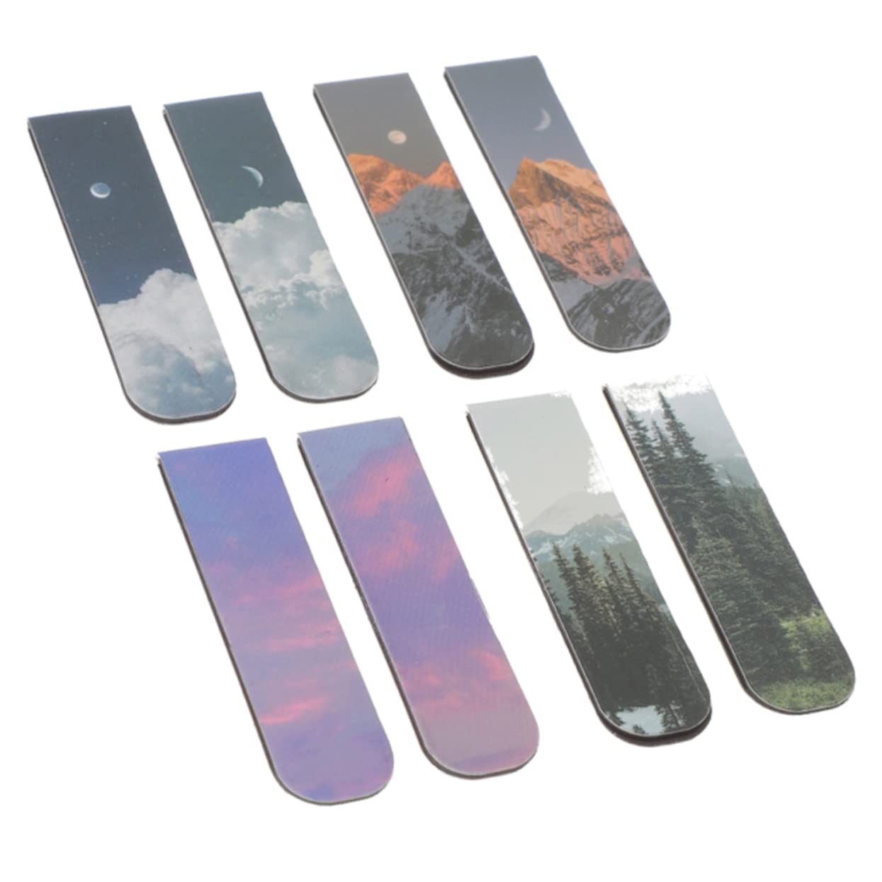 Marcador Magnético De Paisaje Marcapáginas Marcadores De Libros Bookmark Imán Pluma Magnética Pegatina Marcador De Página Clips De Página De Libro Magnético 8 Piezas X 4