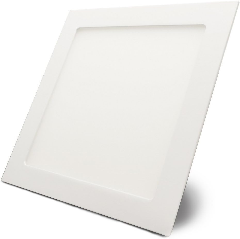 LED Panel Ceiling Light Square with 18W Power Flush-Mounted dimmable Neutral White 4000K 22.5 cm Recessed mounting Ultra Slim [Energy Class A+]