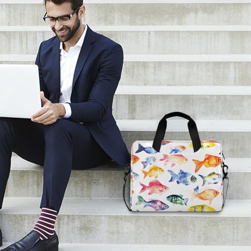 Bolsa de hombro para laptop acuarelas, maletín 13-16 pulg miniatura 7
