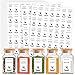507 Etichette di Spezie Minimaliste, 390 Prestampato 117 Scrivibile per Il Fai Da Te, Resistente All'acqua e All'olio, Nessun Residuo, Adesivi per Condimenti Alle Erbe per Cucina Dispensa