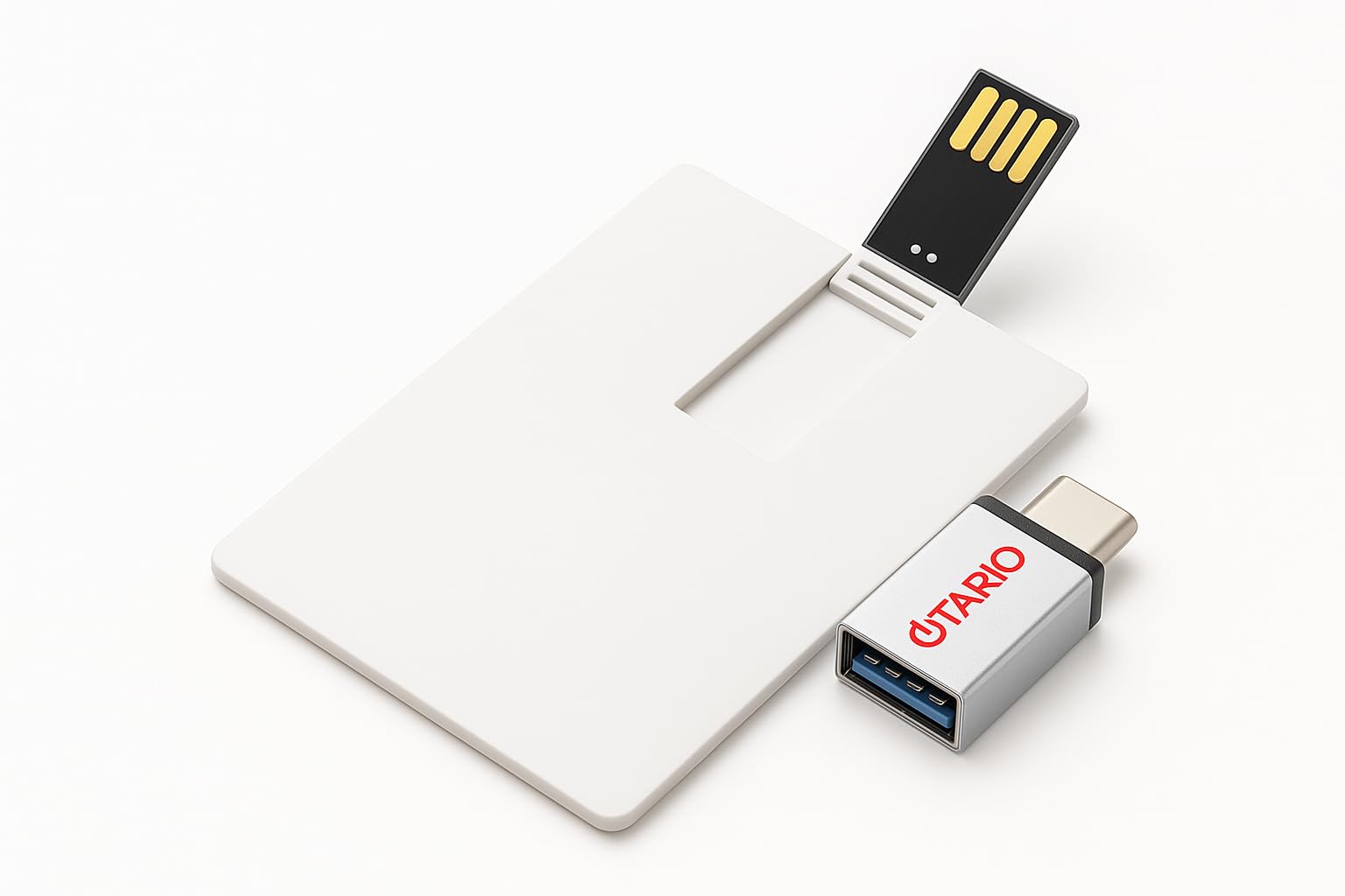 Otario® 64GB Credit Card Pendrive with Free Type-C OTG | Ultra Slim Wallet USB Flash Drive | Portable Memory Stick for Laptop, Mobile, Tablet, TV & Car
