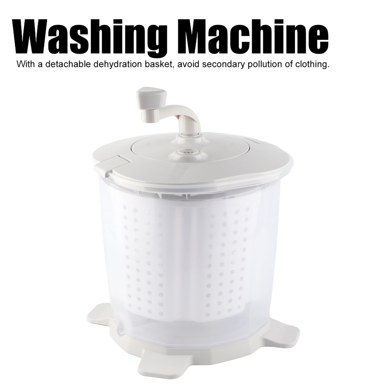 Asixxsix Mini Lavadora Portátil, Manual de Lavadora Multifuncional de 1200 Rpm, de Ropa Interior Con Cesta de Deshidratacia para Hogar, Dormitorio, Apartamero, RV