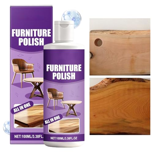 家具用木材ポリッシュ - 100ml 家具メンテナンスポリッシュ,シートのコーティングコンディショナー | ハードウッド・レザー・フローリング・キャビネット・カウンター・テーブル・家庭用ソファに対応