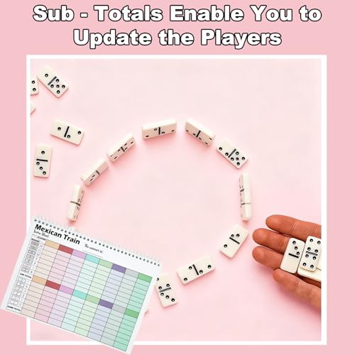 50 Hojas Mexican Train Score Pads para Juego de Domino miniatura 4