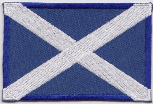 Fat-catz-copy-catz 1x Scotland St Andrews The Saltire Patriotic Flag Embroidered Patch Badge Iron or Sew on Patch