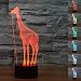 Produktbild 3D Giraffe Optische LED Illusion Lampen 7 Farbe blinkende Kunst Skulptur Lichter Schlafzimmer Schreibtisch Tisch Nacht Licht Awesome Geschenke