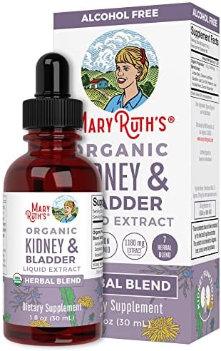 MaryRuth Organics, Herbal Supplement Drops, Support Renal & Urinary Systems, Pack Of 1, Juniper Berry, Cleavers, Dandelion, Hawthorn, Horsetail & Chanca Piedra, Vegan, Non-GMO, 1 Fluid Ounces