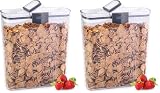 ProKeeper Cereal Keeper, 3-Quart, Airtight Seal, BPA-Free Plastic Storage Container (Pack of 2)