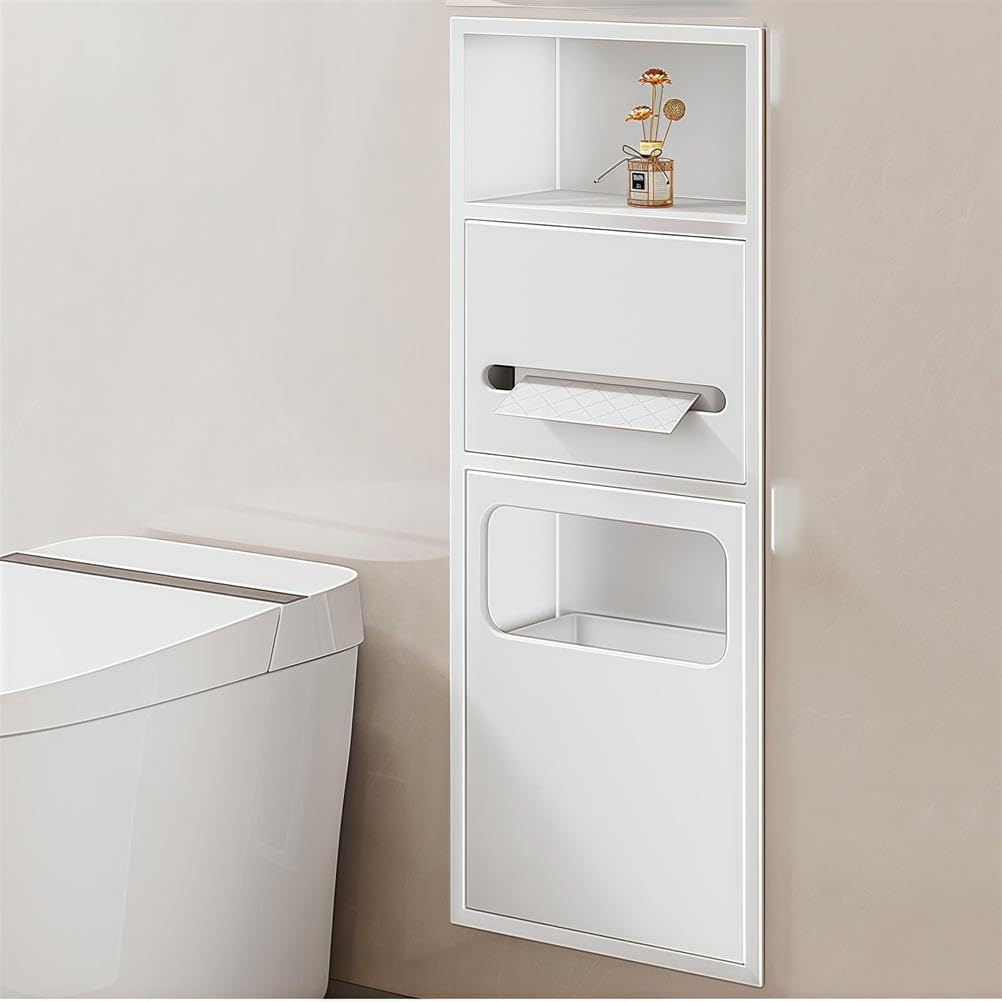 Étagère murale en acier inoxydable pour cabine de douche et support de rangement WC