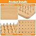 36-Hole Wooden Pegboard for Occupational Therapy, Hand Therapy Peg Board with 3 Sizes of Round Iron Pegs to Improve Finger Dexterity, Fine Motor Coordination & Sensory Rehabilitation