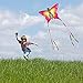 SINGARE Large Rainbow Delta and Butterfly Kites 2 Pack Easy Flyer Kites with Long Colorful Tail for Kids Adults Outdoor Game, Activities, Beach Trip, Great Gift to Kids Childhood Precious Memories