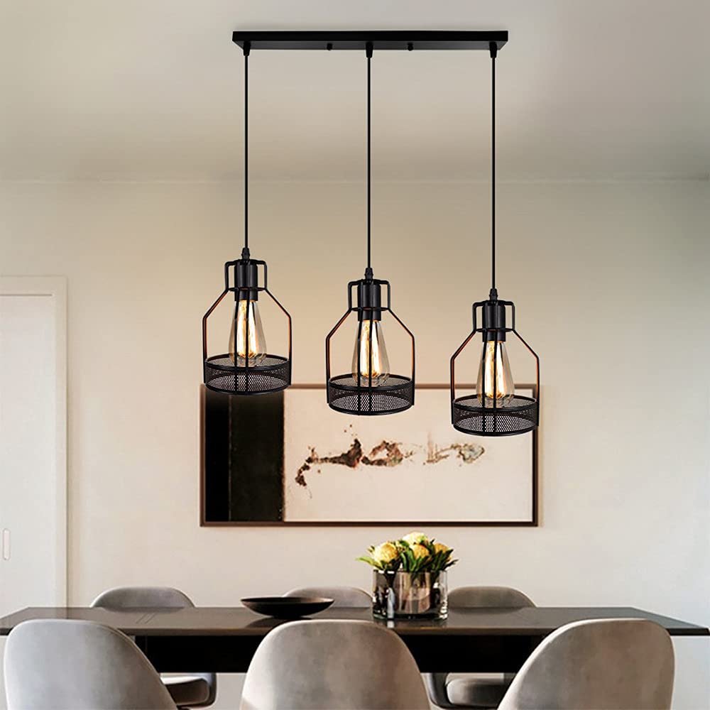 Lampadario creativo in ferro battuto vintage nordico, a testa singola, per corridoi, salotti, sala da pranzo, ecc., Moderno e minimalista, a forma di diamante, lampadina non inclusa | SHEIN ALIA