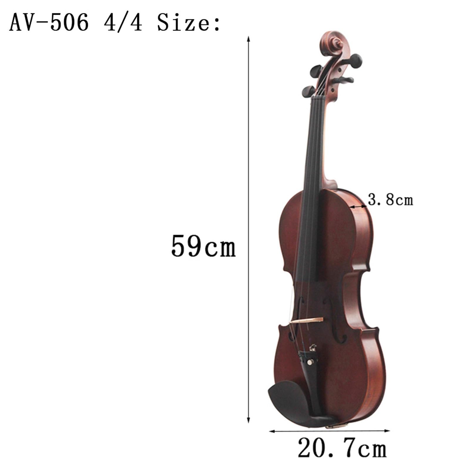Violino Set Pratica Per Principianti Di Violino In Legno Massello Suonando Il Violino 4/4-1/8 Con Custodia Per Violino(4/4)