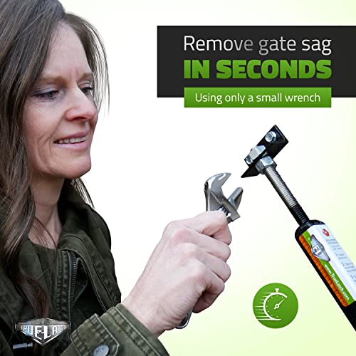 True Latch 6' Telescopic Gate Brace - Wood Privacy Fence Anti Sag Gate Kit - Gate Hardware Kit For Outdoor Wooden Fence Gates, 1 Patented Usa Made Brace (6' Telescopic (40" - 74"), Black) #TOP1