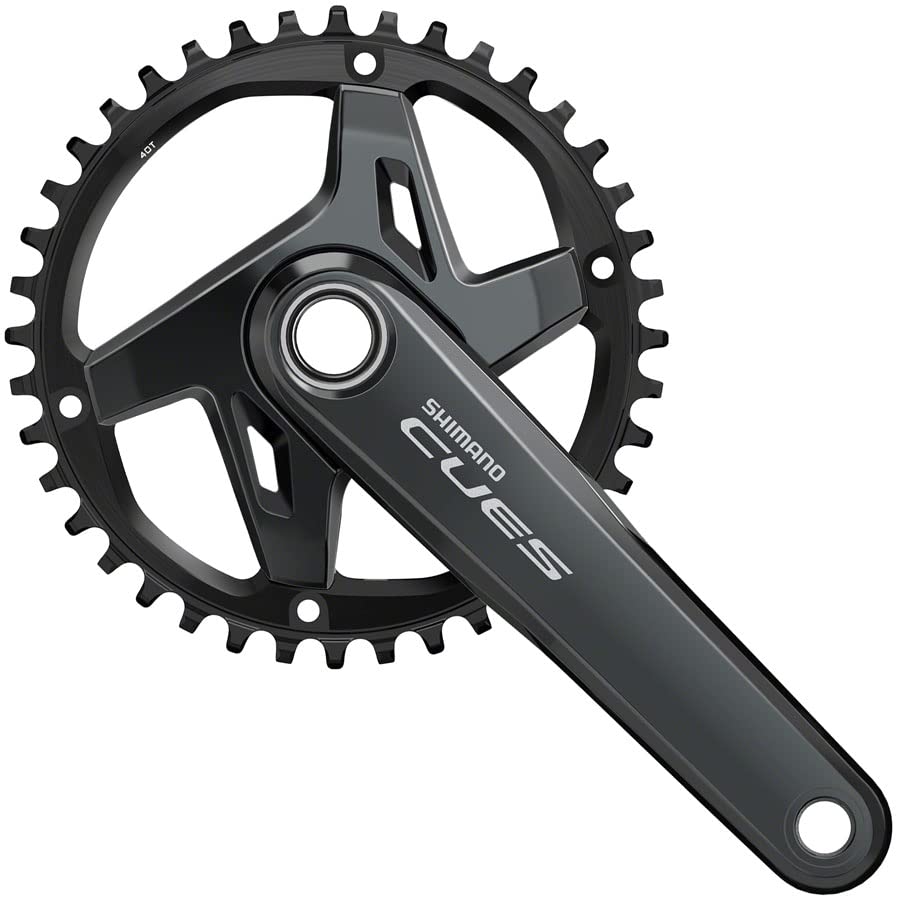 SHIMANO CUES FC-U8000-1 - Juego de bielas - 175 mm, 9/10/11 velocidades, 40t, 110 BCD, Hollowtech II, negro