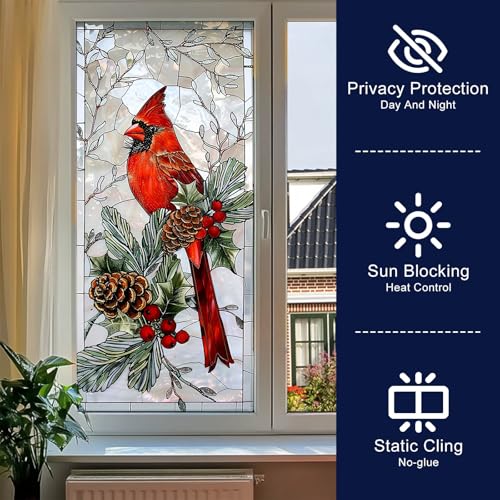 Vinilo decorativo para ventana con diseño navideño miniatura 2