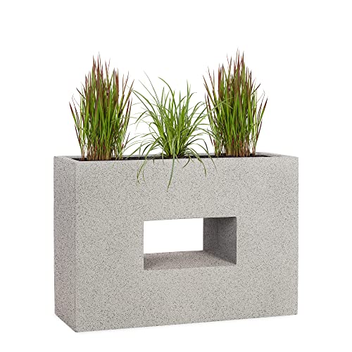 Pflanzwerk® Pflanzkübel Vista Granit Grau 52x75x27cm *Frostbeständiger...