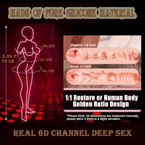 Life Size Silicone Sex Doll, Men's Sexy Channel Full Body Sex Toys 5.34FT Adult Love Doll Female Torso Ultra Sorft Gel Breasts Built-in Metal Skeleton Man's Silicone Masturbator for Intense Orgasms - Image 7