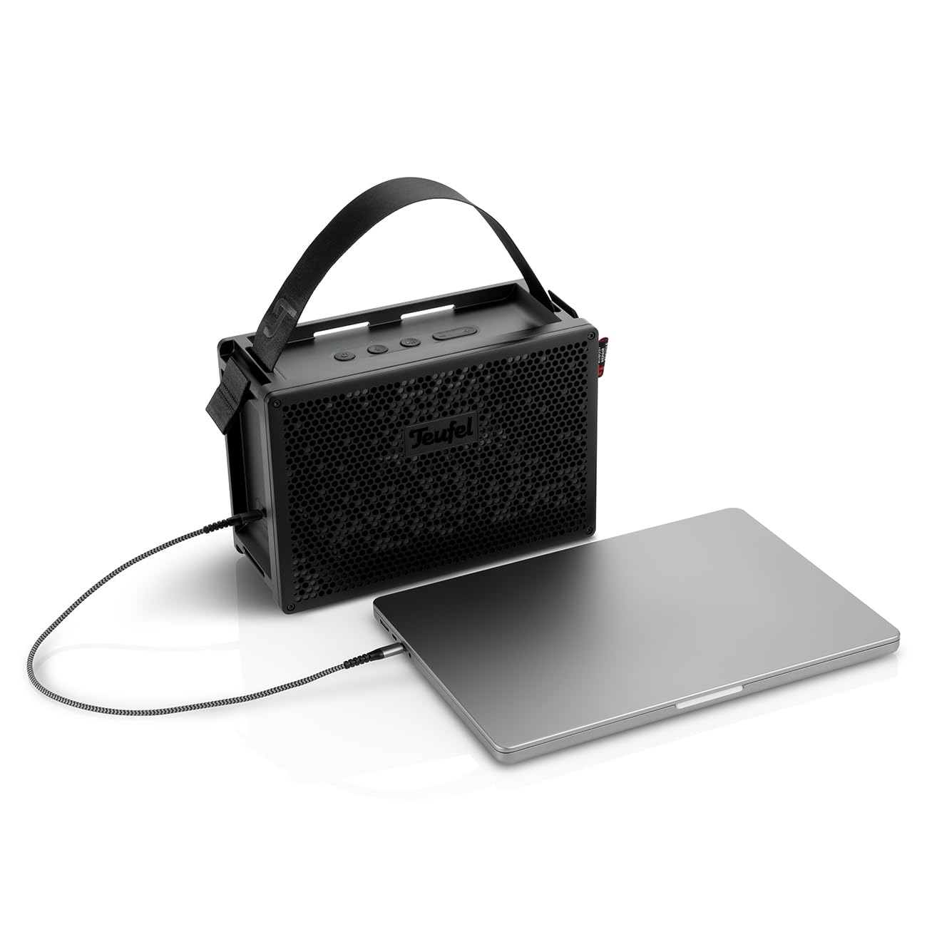 Teufel MYND - Tragbarer Bluetooth Lautsprecher Wasserfest IP67, 2.1 System mit bis zu 42 Std Akkulaufzeit, Open Source Project, Powerbank Funktion - Warm Black