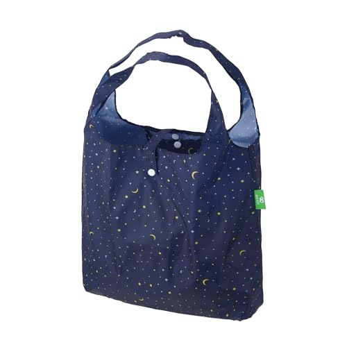 Image of ECO CHIC Foldable Reusable Grocery Bags - Lightweight, Recycled & Reusable Shopping Bag - Waterproof Packable Tote