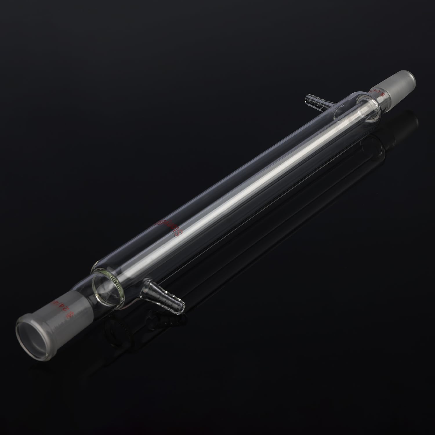 stonylab Liebig Condensatore, Vetro Borosilicato Liebig Condensatore con Giunto 24/40, Lunghezza Giacca 300 mm, Laboratorio Condensazione Distillazione Vetreria