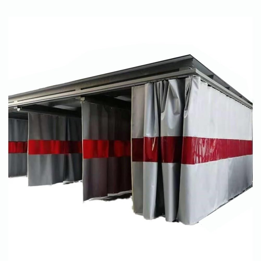 Exproyzk Gray Fiberglass Welding Curtain, With Copper Grommet And Red Viewing Window, Heat Resistant And Flame Retardant, Welding Blanket For Warehouse, Workshop(3X3m/9.8X9.8ft)