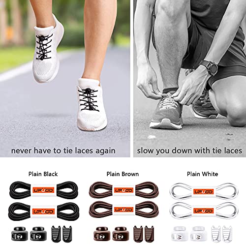 Image of UpUGo Elastic Shoe Laces, No Tie Shoe Laces Tieless for Kids, Adults, Elderly, One Size Fit All