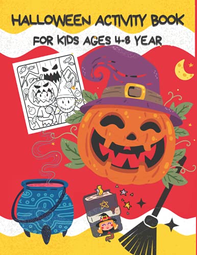 Halloween Activity Book for Kids Ages 4-8 year: A Fun Over 50 Activities I all ages 3-5, 4-6, 6- 8 I Kawaii Themed : Word Search, Dot to Dot, ... … & More ~ Gift for ... and Elementary School image 2