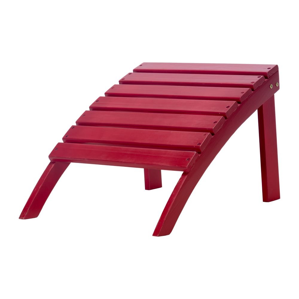 Essentials by DFO Exclusive Wood Adirondack Ottoman - Painted Red