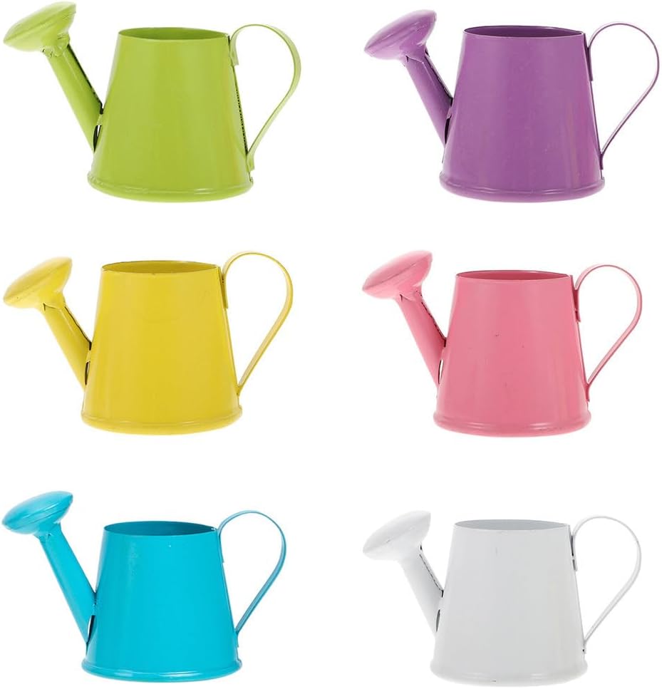Kisangel Mini Watering can for Indoor Plants 3.34 Inch Handheld Tiny Watering Pots Decorative Water can for House Plant Watering and Miniature Garden Photo Props