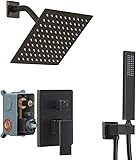 JingGang Ölgeriebenes Bronze-Duschsystem, 15,2 cm, Badezimmer, Regenmischer, Dusch-Kombi-Set,...