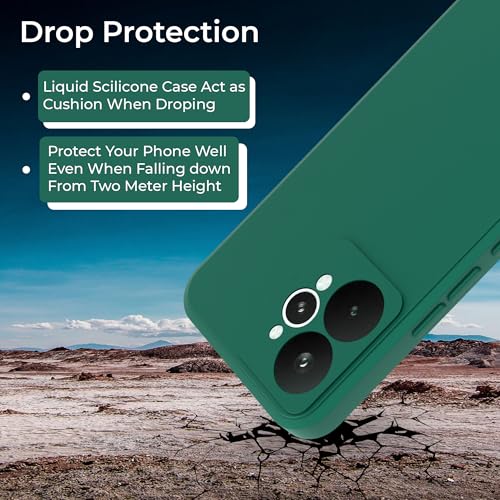 Image of A rtistque Back Cover Case for Realme 15 Pro with Camera Protection | Shockproof TPU|Stylish Protective Design|Slim Fit|Ultra Matte| Back Cover - Green