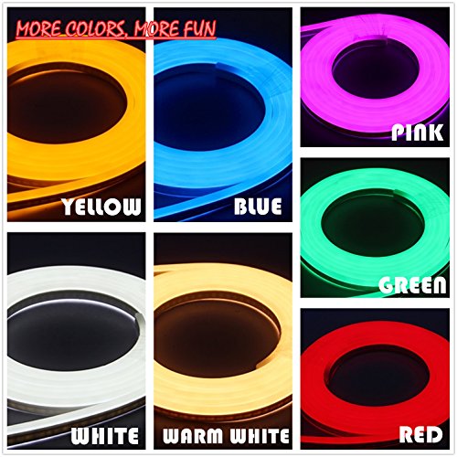 LED NEON Light, IEKOV AC 110-120V Flexible LED Neon Strip Lights, 120 LEDs/M, Dimmable, Waterproof 2835 SMD LED Rope Light + Remote Controller for Party Decoration (98.4ft/30m, Pink) - Thumbnail 6