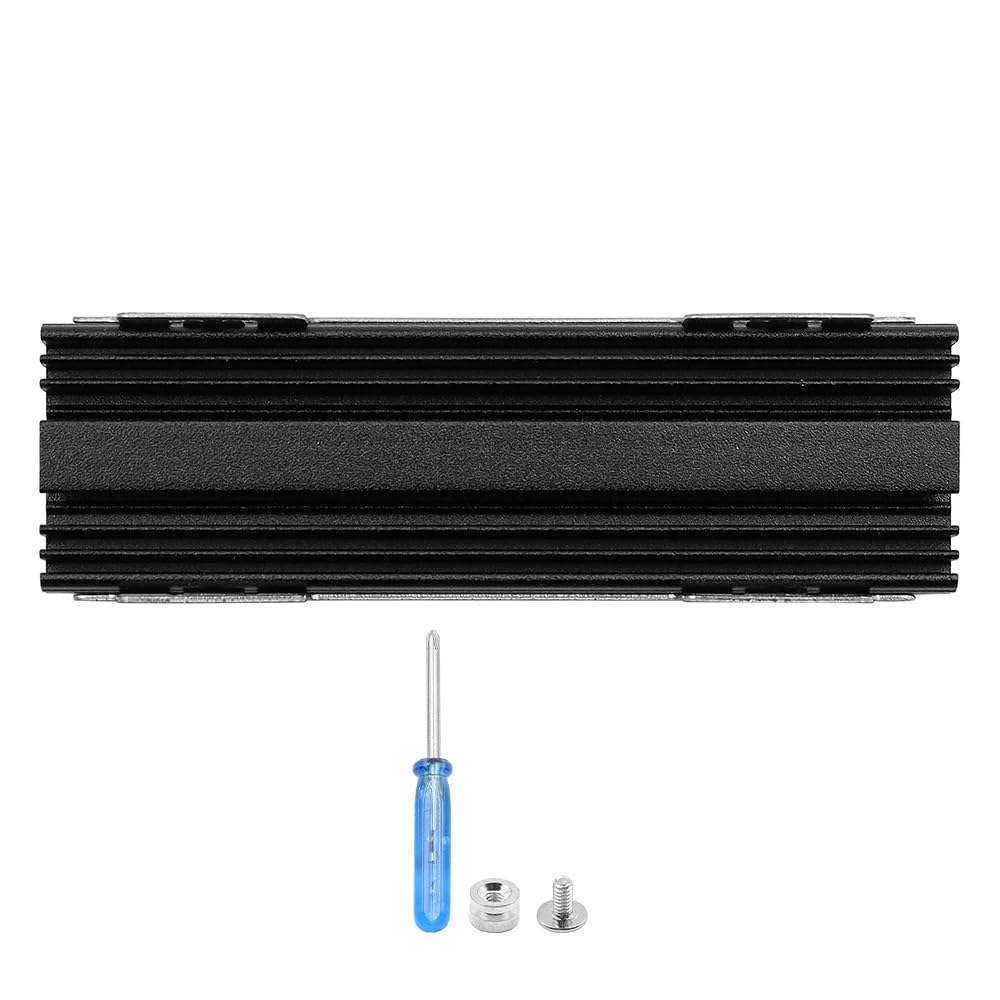 DollaTek M.2 Nvme Radiator do dysków SSD 2280, wysokowydajny aluminiowy radiator, czarny