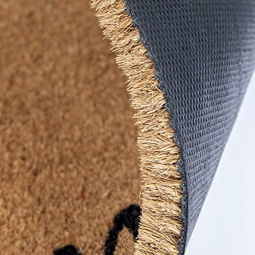 Creative Co-Op Printed 2-Tone Coir Work And Wine Message And Pvc Back, Natural And Black Doormat #TOP5