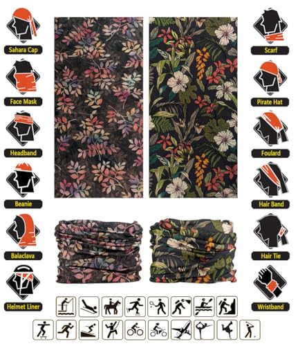 Image of VANCROWN Headband Neck Gaiter Head Wrap Headwear Face Mask Magic Scarf Bandana for Men and Women