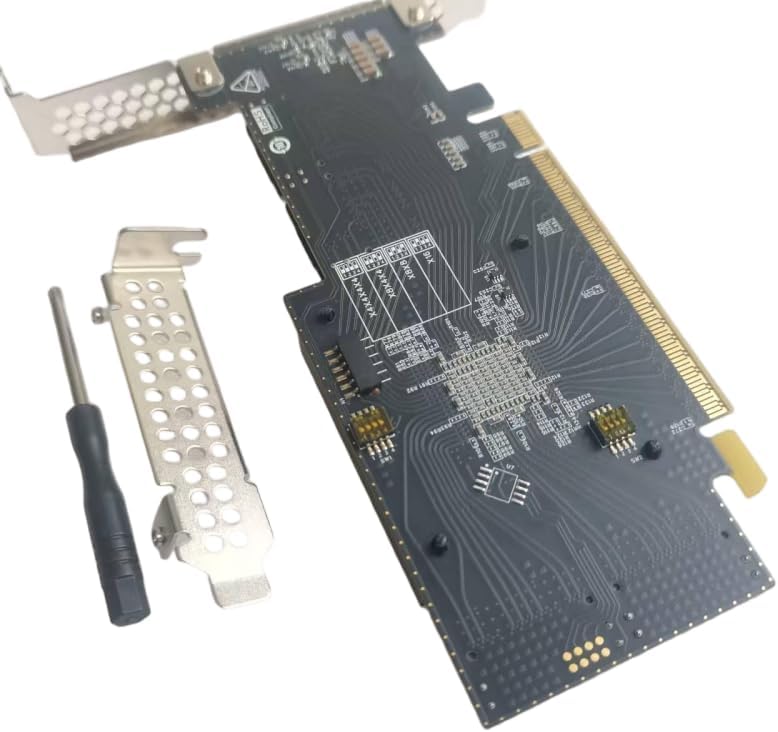 Expansion Card PLX8749 with 4 SFF8654 x8 interfaces, Supporting up to 8 NVMe Drives